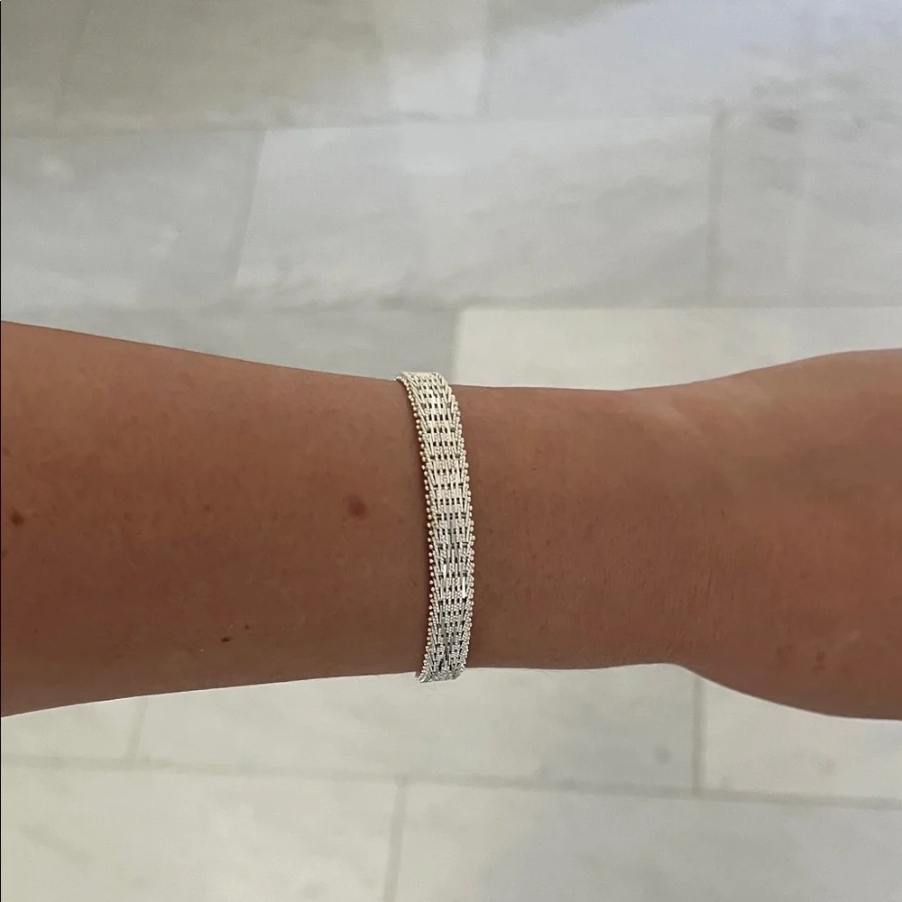 Vintage 1980s Sterling Silver Bracelet - Picture 2 of 12